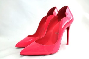 CHRISTIAN LOUBOUTIN クリスチャン ルブタン Hot Chick Pumps ホットチックパンプス ピンク 100mm パテントレザー 35.5サイズ(約22.5cm）