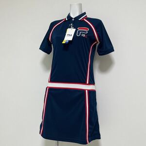 新品 FILA GOLF フィラゴルフ レディース ゴルフウェア ワンピース ネイビー サイズM 未使用タグ付き