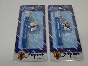 ■ドラえもん ストラップ2種セット サッカー日本代表チームモデル 1996 JFA ビンテージ 良品 -D-