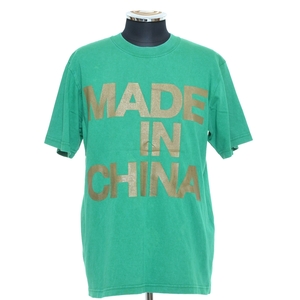 〇275536 BEAMS ビームス Tシャツ 半袖 ○UNNON MADE IN CHINA TEE サイズM メンズ 日本製 グリーン プリント