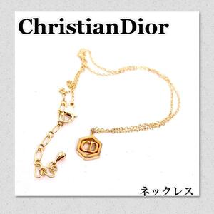 Christian Dior CDロゴ　ネックレス　 ゴールド系