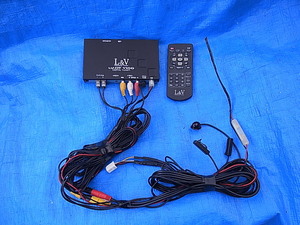 L&V LV-DT 1100 車載用 地上デジタルチューナー miniB-CASカード　リモコン 配線付き　動作品　管H1116