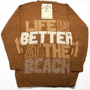 BARNSTORMERS (バーンストーマーズ) Alpaca Wool Sweater “LAND OF MILK AND HONEY” / アルパカ ウールセーター J16-01RD 未使用品 M