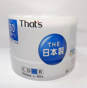 新品、未開封　送料無料 日本製 50枚入り　2～40×　CD-R　700MB　インクジェットプリンタ対応　ザッツ That