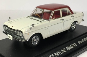 【未使用! エブロ 製】Ж EBBRO 1/43 プリンス スカイライン GTB 白 赤 Ж PRINCE Skyline S54 GT-B White Red Ж GT-R NISSAN ニッサン