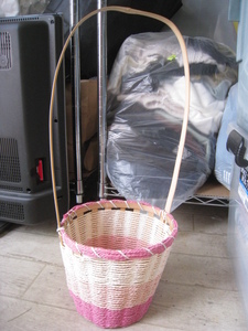 かごバッグ カゴ 籠 ショルダーバッグ バスケット ピンク サイズ幅20×高さ17×マチ14cm