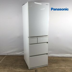 1204【沖縄県/離島配送不可】 Panasonic パナソニック ノンフロン冷凍冷蔵庫 NR-E455PX-W 450L 2019年製 5ドア 右開き スノーホワイト