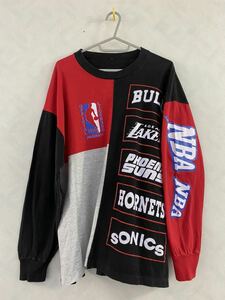 NBA ロンT フリーサイズ ビンテージ 90s ブルズ レイカーズ フェニックス・サンズ ホーネッツ シアトル・スーパーソニックス Bulls Lakers