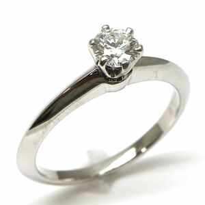 TIFFANY&Co.(ティファニー）◆Pt950 天然ダイヤモンドリング◆A◎ 約3.6g 8.5号 0.28ct diamond ジュエリー ring 指輪 ED6/EE1