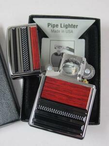 Zippo Pipeパイプ用ライター STEEL＆Woodジッポ28676PL 新品