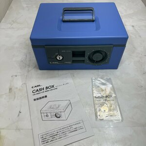 *M* カール事務器 キャッシュボックス 青 CB-8550 CASH BOX 貴重品 金庫 手提げ 収納 管理 *M-240422