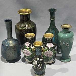 【現状品】金属製 花瓶 7点まとめ売り 花器 花入 金属工芸 茶道具 茶道 華道 美術 フラワーベース インテリア