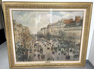 2　冬の朝の大通りモンマルトル　Camille Jacob Pissarroカミーユ・ピサロ 絵画 油絵 美術 アンティーク コレクション