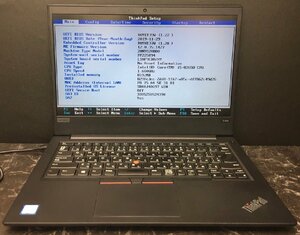 1円～ ■ジャンク LENOVO ThinkPad E490 / 第8世代 / Core i5 8265U 1.60GHz / メモリ 8GB / NVMe SSD 256GB / 14型 / OS無 / BIOS起動可