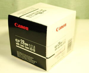 キヤノン　　EF 28mm F2.8　　使用程度少々 　元箱他付属 　専用レンズフードEW-65あり　　　中古
