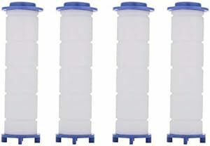 TUOSG 4本セット 浄水シャワーヘッド専用フィルター 消臭 抗菌 浄水機能 節水 残留物を取り除く 水フィルター 濾過 簡単に