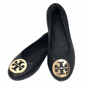 TORY BURCH CLASSIC REVA BALLET トリーバーチ バレエシューズ 7Mサイズ レザー ブラック 黒 レディース 未使用 aq9546