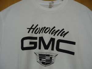 即決　ハワイ　GMC ホノルル　スタッフ　Ｔシャツ　白色　Ｌ　キャデラック