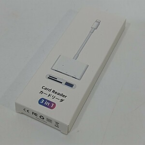 【送無】iPhone iPad対応 カードリーダー 3 in 1 y1101-1