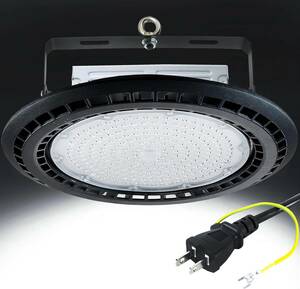 30個セット 100W UFO型 LED投光器 高輝度 16000lm ハイベイライト IP66防水防塵 屋内屋外兼用 ビーム角120度 プラグ付 3M配線 PSE認証