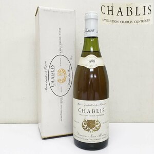 未開栓/シャブリ/1988/domaine jean/chablis/ワイン/フランス/appellation/750ml/12.5%/古酒/B12