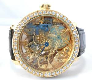 2OMEGA オメガ アンティークSV製 時計 ベゼル部分にQZダイヤモンドをアフター加工セッティング18Kメッキします カスタムロレックスデイトナ