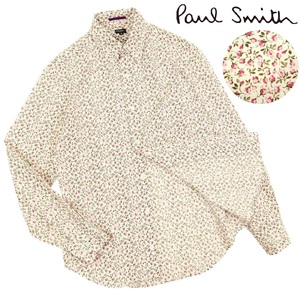 【B2547】【新品同様】【花柄】Paul Smith LONDON ポールスミスロンドン 長袖シャツ ドレスシャツ サイズS
