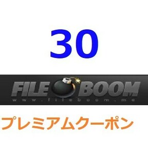 FileBoom　プレミアム公式プレミアムクーポン 30日間　入金確認後1分～24時間以内発送