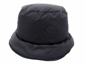 ■極美品■ MONCLER モンクレール ポリエステル100％ ダウン バケットハット 帽子 表記サイズ S メンズ レディース ブラック系 AS4523