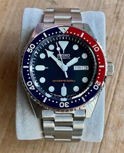 [美品] SEIKO MOD SKX009/62MAS SKX009 オリジナルパーツSKX009使用 / NH35 / TokeiLab+DLW パーツ / サファイアガラス