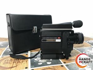 ◆【通電確認のみ】ELMO SUPER 8 SOUND 350SL MACRO エルモ 8ミリフィルムカメラ ケース付き【現状品】