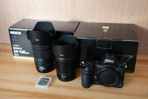 Nikon Z 7Ⅱ NIKKOR Z 50mm F1.8 24-120mm F4 XQD 120GB 予備 純正バッテリー 1個 セット ニコン