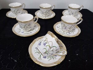 希少 未使用 SPODE CAMPANULA スポード カンパニュラ カップ&ソーサー 6客セット 