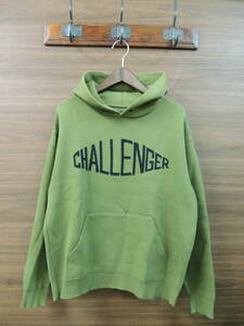 チャレンジャー CHALLENGER COTTON LOGO SWEATER ロゴ コットン セーター ニット パーカー Mサイズ グリーン