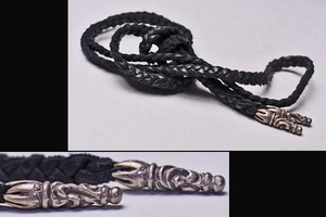 クロムハーツ ★ CHROME HEARTS ★ LEATHER BRAID ★ レザー ブレード ★ ネックレス ★ アクセサリー ★ 中古品 ★