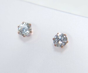 スタッド！　ダイヤモンド　0.30ct K18PG ピアス（LA-6319）
