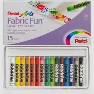 送料無料★Pentel（ぺんてる）Fabric Fun 15pcs 布用クレヨン ファブリック ファン (15)