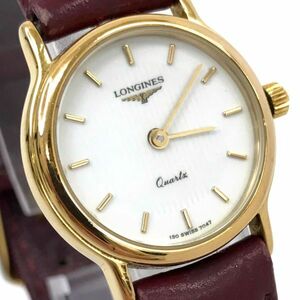 LONGINES ロンジン 腕時計 クオーツ アナログ ラウンド ゴールド ホワイト ウォッチ ヴィンテージ コレクション シンプル ファッション