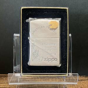 新品未使用　ZIPPOオイルライター　銀メッキ アメリカ　自由の女神　02年製　