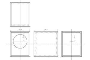 【9M2014JN】 9mm厚 MDF ブックシェルフ形状 バッフル板奥配置 密封型 エンクロージャー 組立 自作 キット