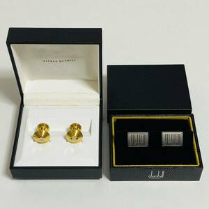 【中古品】dunhill ダンヒル カフス 2個セット