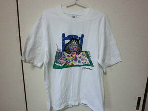 １０●お絵描き 半袖 Tシャツ クリバンキャット ハワイ Mサイズ ミディアム　crazy shirts クレイジーシャツ ハワイ ねこ 猫 ネコ