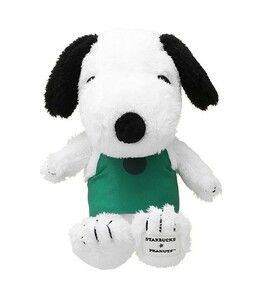 即決！【未使用】STARBUCKS×PEANUTS コラボグッズ　スターバックス グリーンエプロン SNOOPY　スヌーピー　ぬいぐるみ