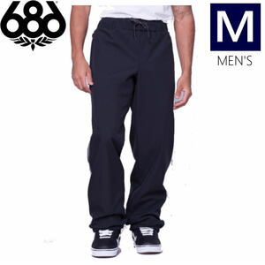 ● 686 WATERPROOF TRACK PANT カラー:BLACK COLORBLOCK Mサイズ メンズ スノーボード スキー パンツ PANT 23-24 日本正規品