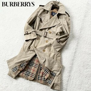 1円～ 極美品 Burberrys バーバリーズ トレンチコート 裏ノバチェック ベージュ ライナー付き ベルト M 1スタ メンズ