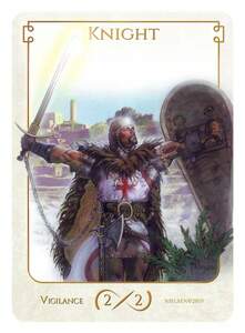 MTG ■トークン■ 《騎士/KNIGHT 2/2》★FOIL★ Tokens of Spirit Terese Nielsen