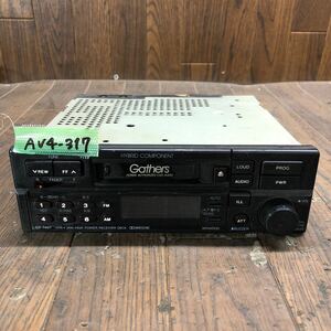 AV4-317 激安 カーステレオ テープデッキ HONDA Gathers 08A01-400-211 GX-7407 10600091 カセット FM/AM 通電未確認 ジャンク