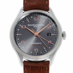 BAUME & MERCIER ボーム＆メルシエ クリフトン デュアルタイム オートマチック M0A10111 SS メンズ 時計 2310356