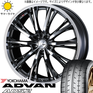 新品 アクア スイフト 205/40R17 ヨコハマ アドバン A052 レオニス RT 17インチ 6.5J +42 4/100 サマータイヤ ホイール 4本SET