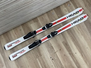 【1円スタート】 ヘッド HEAD 【並品】ジュニアスキー 137 ホワイト レッド SUPER SHAPE TEAM ERA2.0